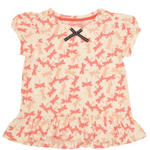 Load image into Gallery viewer, CrayonFlakes Soft and comfortable CrayonFlakes Kids Wear for Girls Cotton Pink Cream Night Suit Sleep Suit Set