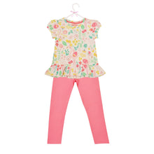 Load image into Gallery viewer, CrayonFlakes Soft and comfortable CrayonFlakes Kids Wear for Girls Cotton Pink Cream Night Suit Sleep Suit Set