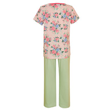 Load image into Gallery viewer, CrayonFlakes Soft and comfortable Floral Print With Polka Dot Night Suit - Pink & Green