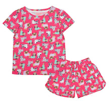 Load image into Gallery viewer, CrayonFlakes Soft and comfortable Puppy Print Night Suit - Pink