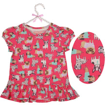 Load image into Gallery viewer, CrayonFlakes Soft and comfortable CrayonFlakes Kids Wear for Girls Cotton Pink Printed Night Suit SleepSuit Set