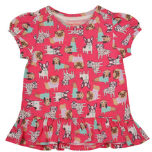 Load image into Gallery viewer, CrayonFlakes Soft and comfortable CrayonFlakes Kids Wear for Girls Cotton Pink Printed Night Suit SleepSuit Set