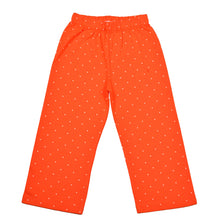 Load image into Gallery viewer, CrayonFlakes Soft and comfortable Blocks & Polka Dot Night Suit - White & Orange