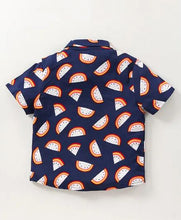 Load image into Gallery viewer, CrayonFlakes Soft and comfortable Watermelon Prinetd Shirt - Navy