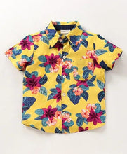 Load image into Gallery viewer, CrayonFlakes Soft and comfortable Floral Printed Shirt - Yellow