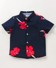 Load image into Gallery viewer, CrayonFlakes Soft and comfortable Floral Printed Shirt - Blue