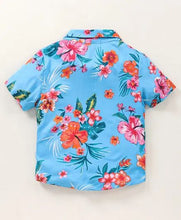 Load image into Gallery viewer, CrayonFlakes Soft and comfortable Floral Printed Shirt - Blue