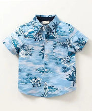 Load image into Gallery viewer, CrayonFlakes Soft and comfortable Beach Printed Shirt - Blue