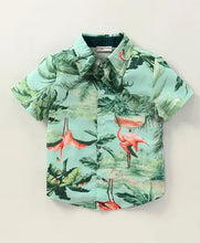 Load image into Gallery viewer, CrayonFlakes Soft and comfortable Forest Printed Shirt - Sea Green