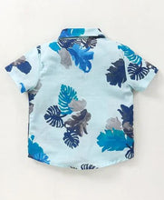 Load image into Gallery viewer, CrayonFlakes Soft and comfortable Leaves Printed Shirt - Blue