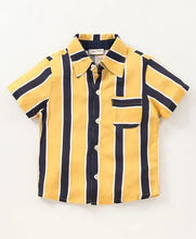 Load image into Gallery viewer, CrayonFlakes Soft and comfortable Striped Printed Shirt - Yellow