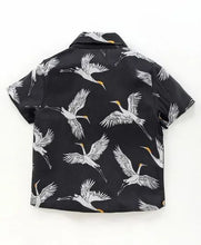 Load image into Gallery viewer, CrayonFlakes Soft and comfortable Birds Printed Shirt - Black