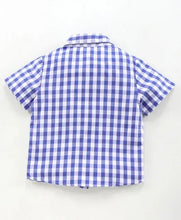 Load image into Gallery viewer, CrayonFlakes Soft and comfortable Checkered Printed Shirt - Blue