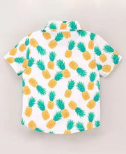 Load image into Gallery viewer, CrayonFlakes Soft and comfortable Pineapple Printed Shirt - Offwhite