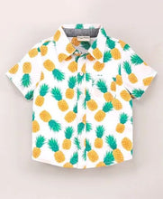 Load image into Gallery viewer, CrayonFlakes Soft and comfortable Pineapple Printed Shirt - Offwhite