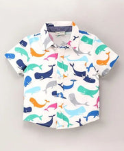 Load image into Gallery viewer, Whales Printed Shirt - Offwhite