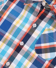 Load image into Gallery viewer, CrayonFlakes Soft and comfortable Half Sleeves Checkered Shirt - Blue