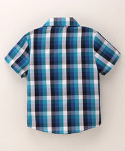Load image into Gallery viewer, Half Sleeves Checkered Shirt - Blue