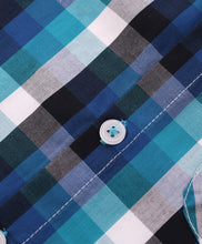 Load image into Gallery viewer, Half Sleeves Checkered Shirt - Blue