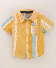 Load image into Gallery viewer, CrayonFlakes Soft and comfortable Tie and Dye Printed Shirt - Yellow