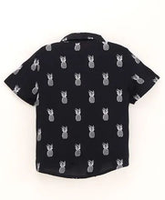 Load image into Gallery viewer, CrayonFlakes Soft and comfortable Pineapple Printed Shirt - Black