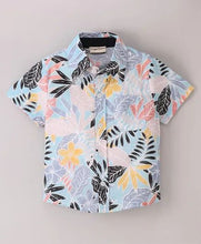 Load image into Gallery viewer, CrayonFlakes Soft and comfortable Forest Printed Shirt - Blue