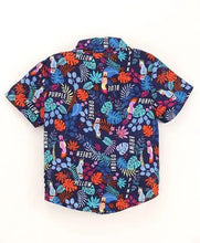 Load image into Gallery viewer, CrayonFlakes Soft and comfortable Forest Printed Shirt - Navy