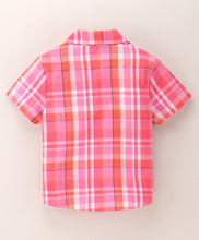 Load image into Gallery viewer, Half Sleeves Checkered Shirt - Pink