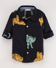 Load image into Gallery viewer, Jungle Full Sleeves Shirt - Black