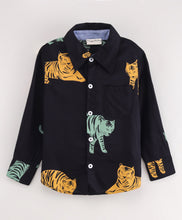 Load image into Gallery viewer, Jungle Full Sleeves Shirt - Black