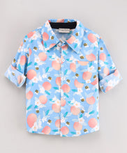 Load image into Gallery viewer, Orange Bee Full Sleeves Shirt - Blue