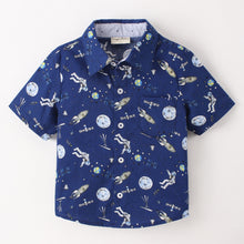 Load image into Gallery viewer, Outer Space Printed Half Sleeves Shirt
