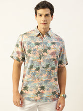 Load image into Gallery viewer, Beach Printed Half Sleeves Mens Shirt