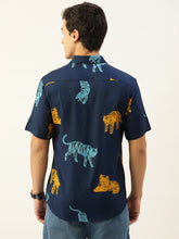 Load image into Gallery viewer, Tiger Printed Half Sleeves Mens Shirt