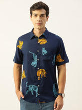 Load image into Gallery viewer, Tiger Printed Half Sleeves Mens Shirt