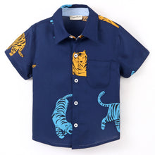 Load image into Gallery viewer, Tigers Printed Half Sleeves Shirt