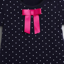 Load image into Gallery viewer, CrayonFlakes Soft and comfortable Polka Print Half Sleeve Bow Set