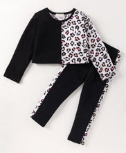 Load image into Gallery viewer, Animal Print Color Block Top Leggings Set