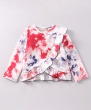 Load image into Gallery viewer, Tie and Dye Frill Top and Bootcut Pants Set