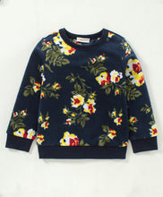 Load image into Gallery viewer, Floral Polar Fleece Sweatshirt Jogger Set
