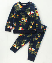 Load image into Gallery viewer, Floral Polar Fleece Sweatshirt Jogger Set