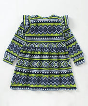 Load image into Gallery viewer, Jacquard Polar Fleece Dress Leggings Set - Navy