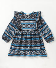 Load image into Gallery viewer, Aztec Polar Fleece Dress Cotton Leggings Set