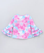 Load image into Gallery viewer, Tie and Dye Sleeves Frill Top Leggings Set