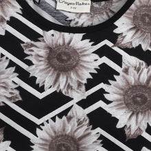 Load image into Gallery viewer, CrayonFlakes Soft and comfortable Floral with Zig Zag Printed Set - Black