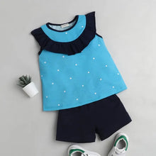 Load image into Gallery viewer, CrayonFlakes Soft and comfortable Polka Printed Yoke Frill Set