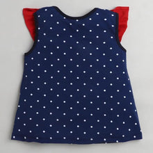 Load image into Gallery viewer, CrayonFlakes Soft and comfortable Polka Printed Yoke Frill Set - Blue