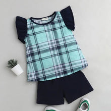 Load image into Gallery viewer, CrayonFlakes Soft and comfortable Checkered Sleeves Frill Set