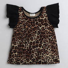 Load image into Gallery viewer, CrayonFlakes Soft and comfortable Leopard Printed Sleeves Frill Set