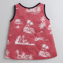 Load image into Gallery viewer, CrayonFlakes Soft and comfortable Beach Printed Sleeveless Set